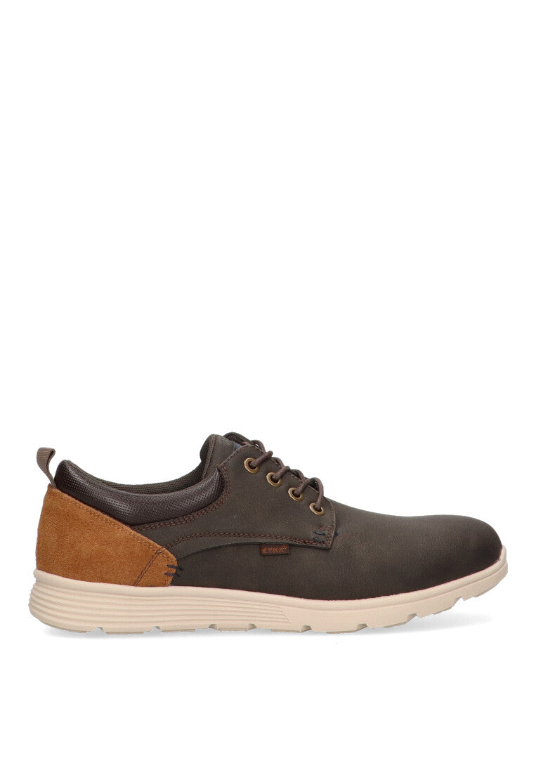 ZAPATO CASUAL JONAVA 01 MARRON HOMBRE PLANO