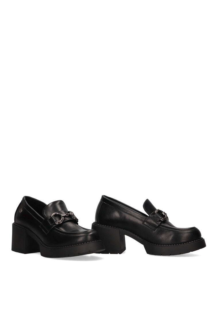 MOCASIN HEBILLA MONTPELLIER 05 NEGRO MUJER TACON MEDIO