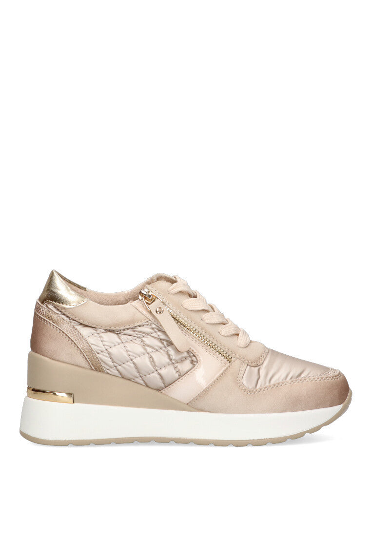 DEPORTIVA ACOLCHADO SIENA 01 BEIGE MUJER CUyA MEDIA