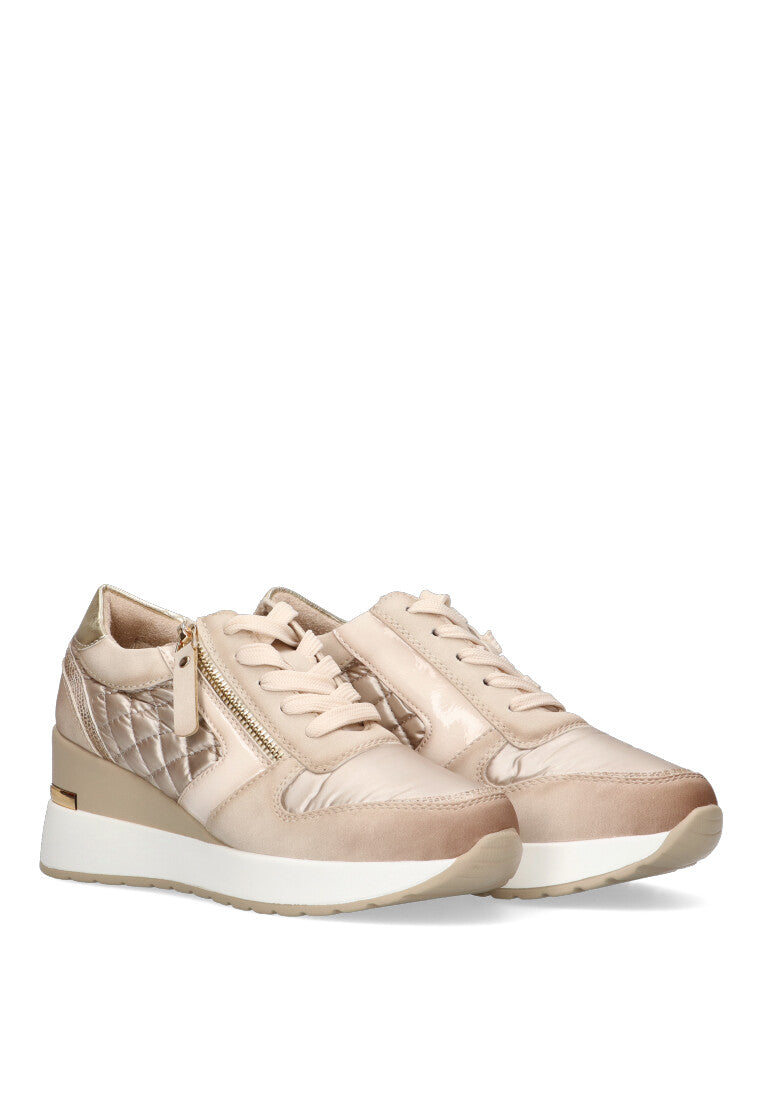 DEPORTIVA ACOLCHADO SIENA 01 BEIGE MUJER CUyA MEDIA