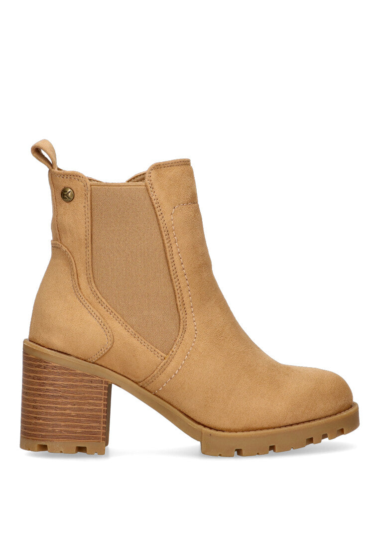 BOTIN ELASTICO ELBURG 02 BEIGE MUJER TACON MEDIO