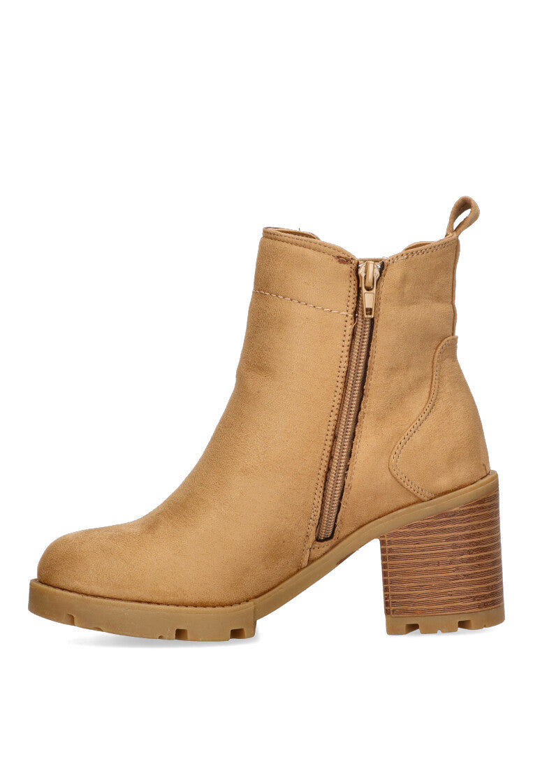 BOTIN ELASTICO ELBURG 02 BEIGE MUJER TACON MEDIO