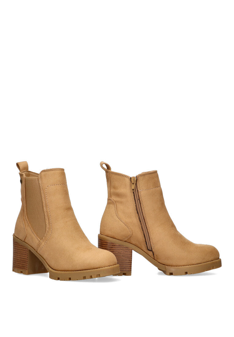 BOTIN ELASTICO ELBURG 02 BEIGE MUJER TACON MEDIO