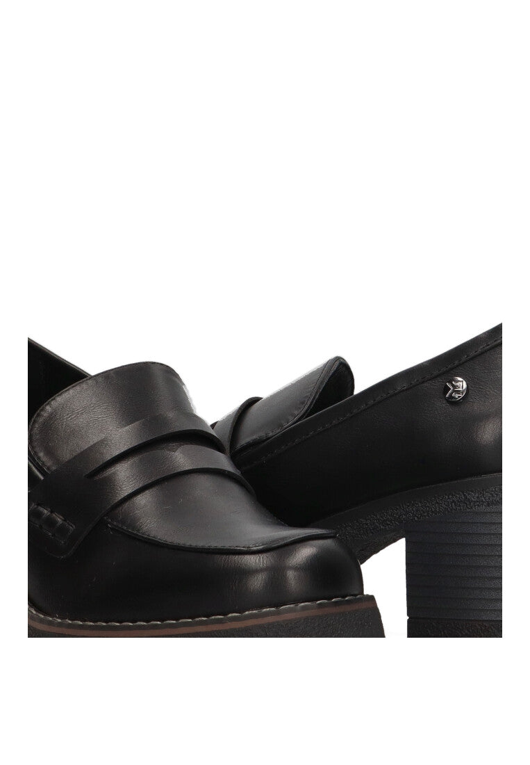 ZAPATO BLUCHER BURDEOS 05 NEGRO MUJER TACON MEDIO