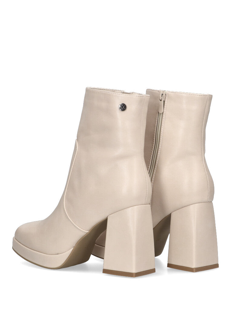 BOTIN ARREGLADO NANTES 03 BEIGE MUJER TACON ALTO