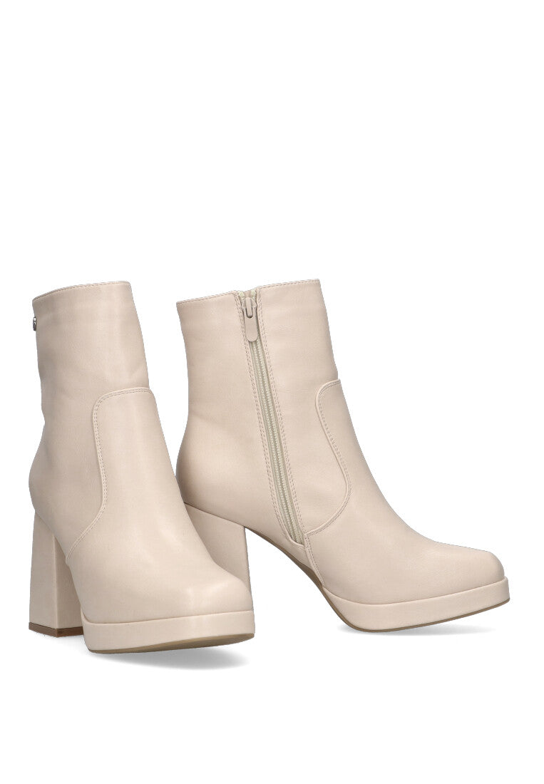 BOTIN ARREGLADO NANTES 03 BEIGE MUJER TACON ALTO