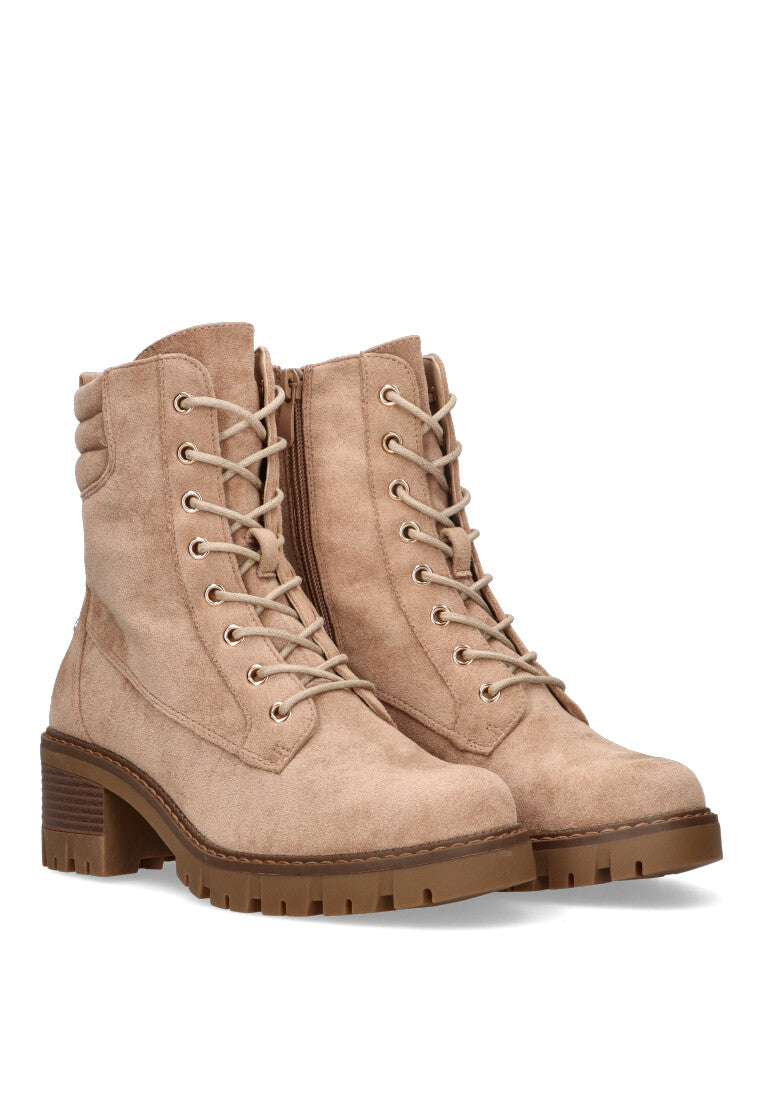 BOTIN ANTE MELTON 03 BEIGE MUJER TACON MEDIO