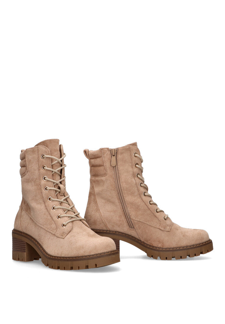 BOTIN ANTE MELTON 03 BEIGE MUJER TACON MEDIO