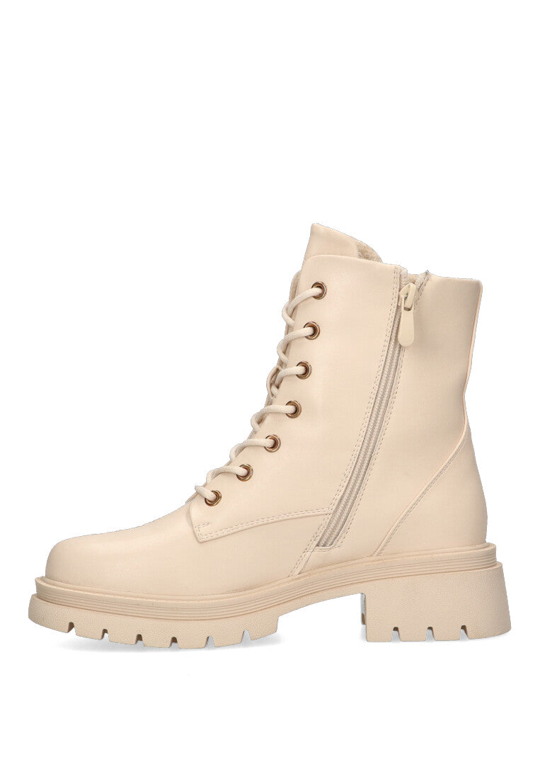 BOTIN MILITAR CAIRNS 01 BEIGE MUJER