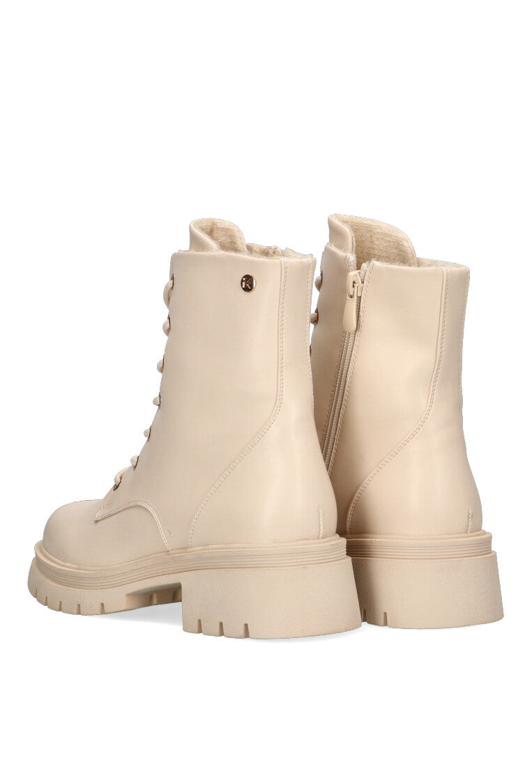 BOTIN MILITAR CAIRNS 01 BEIGE MUJER