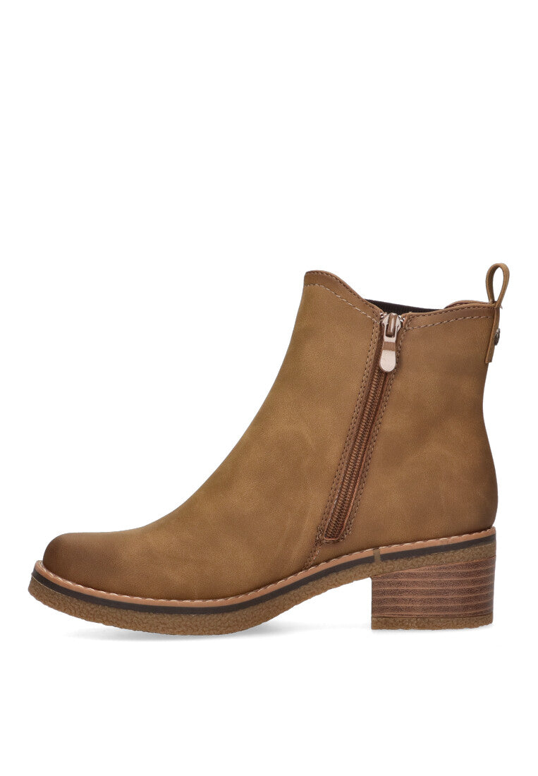 BOTIN ELASTICO LYON 01 CAMEL MUJER TACON BAJO