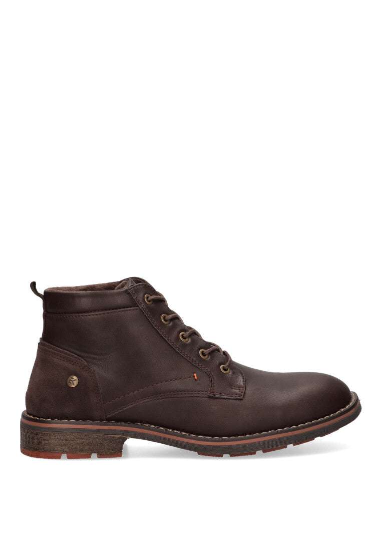 ZAPATO BOTIN TALON ANTE PILSEN 02 MARRON HOMBRE