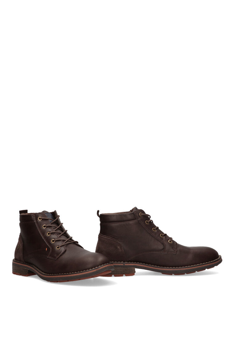 ZAPATO BOTIN TALON ANTE PILSEN 02 MARRON HOMBRE