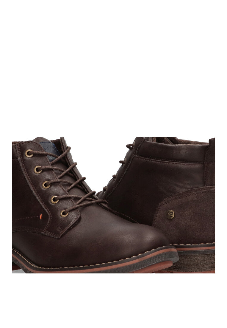 ZAPATO BOTIN TALON ANTE PILSEN 02 MARRON HOMBRE