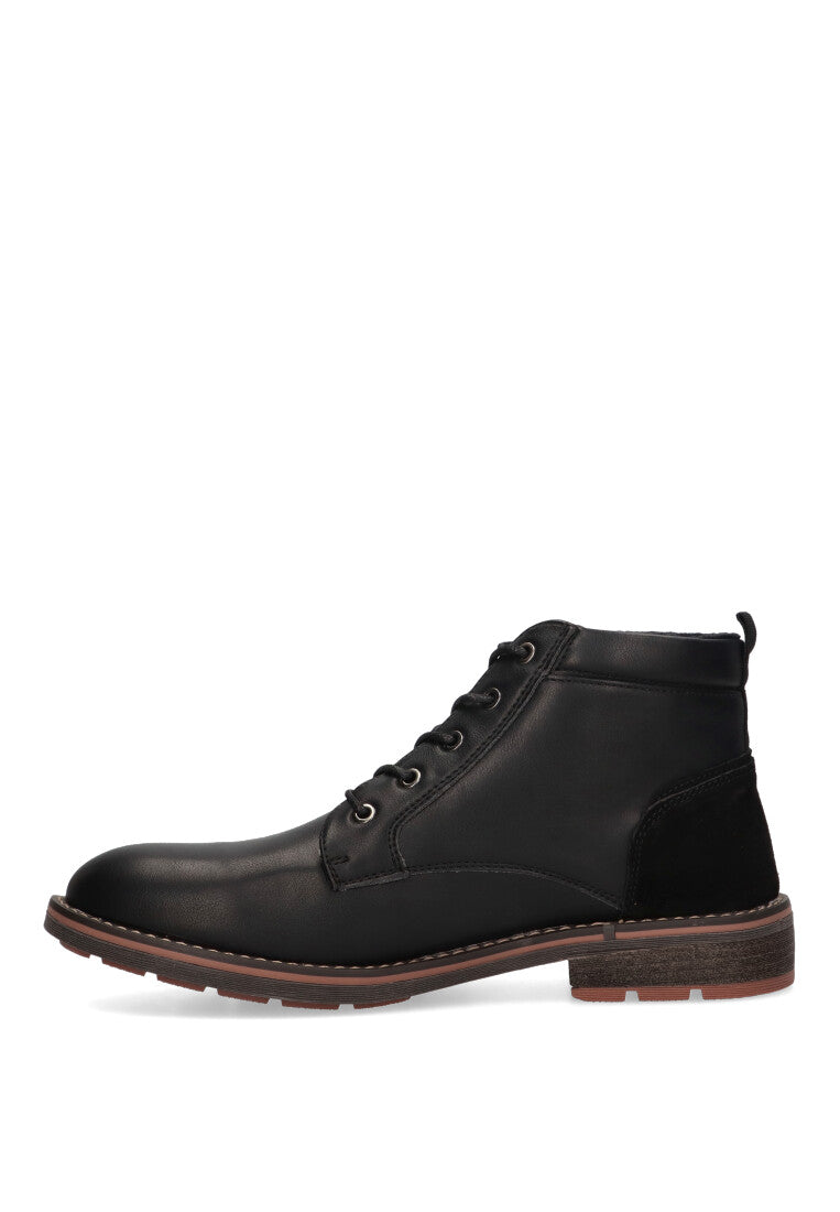 ZAPATO BOTIN TALON ANTE PILSEN 02 NEGRO HOMBRE