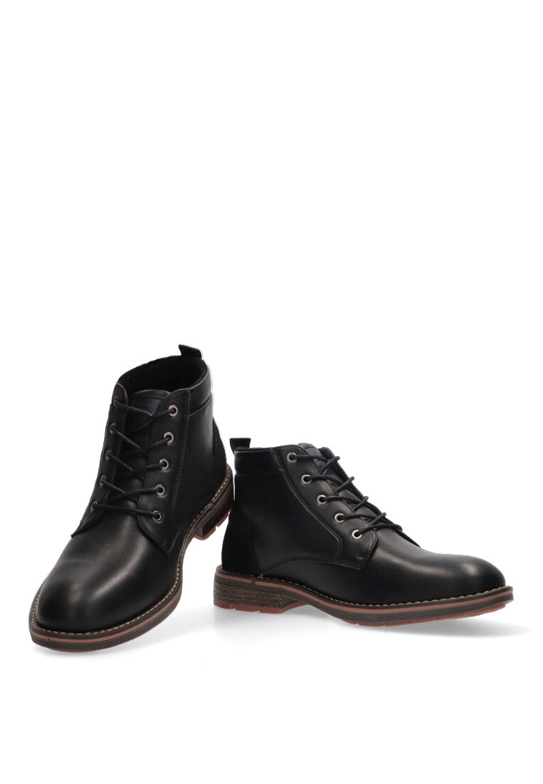 ZAPATO BOTIN TALON ANTE PILSEN 02 NEGRO HOMBRE