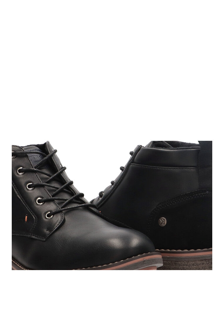 ZAPATO BOTIN TALON ANTE PILSEN 02 NEGRO HOMBRE