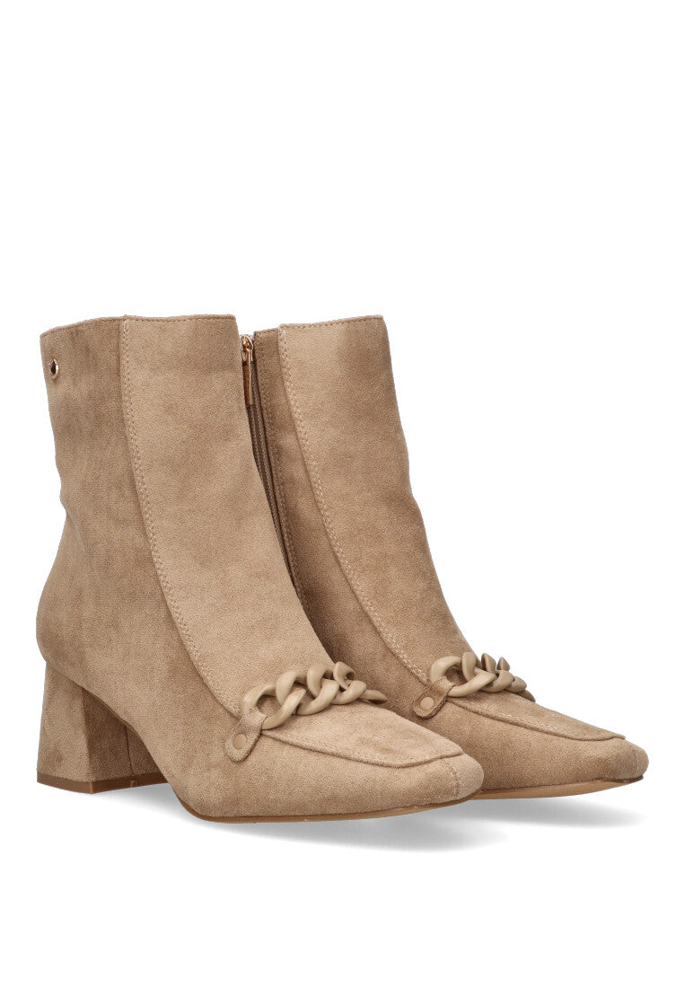 BOTIN CADENA LAAS 02 BEIGE MUJER TACON MEDIO