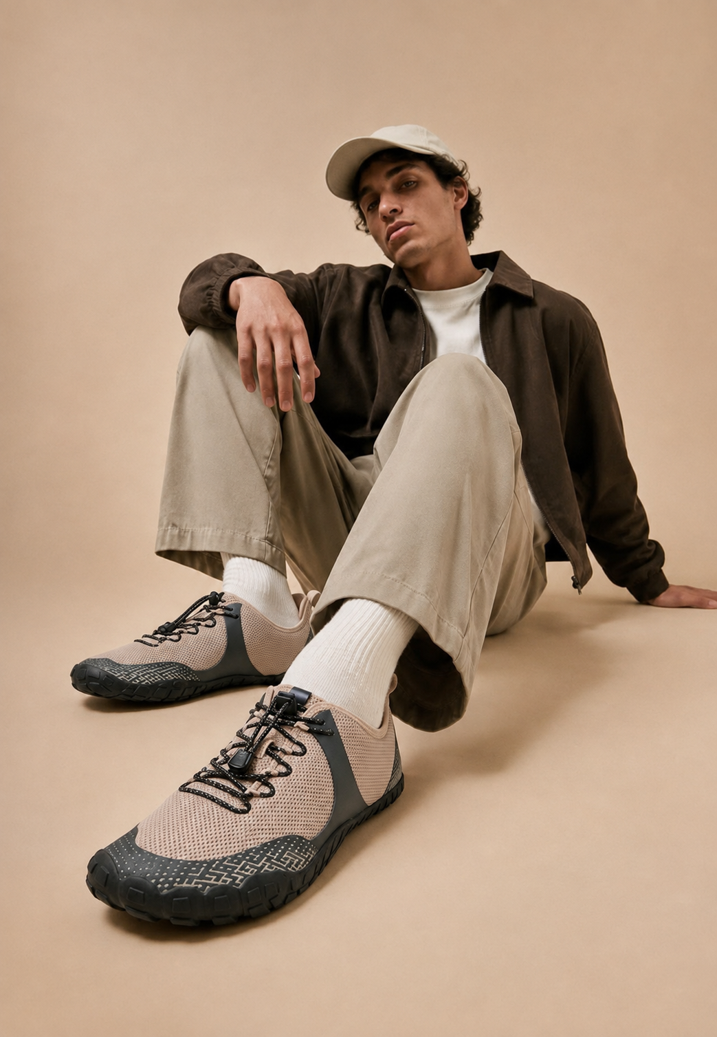 DEPORTIVO MALLA NATURAL FEET ALTAIR, ETIKA , HOMBRE, BEIGE