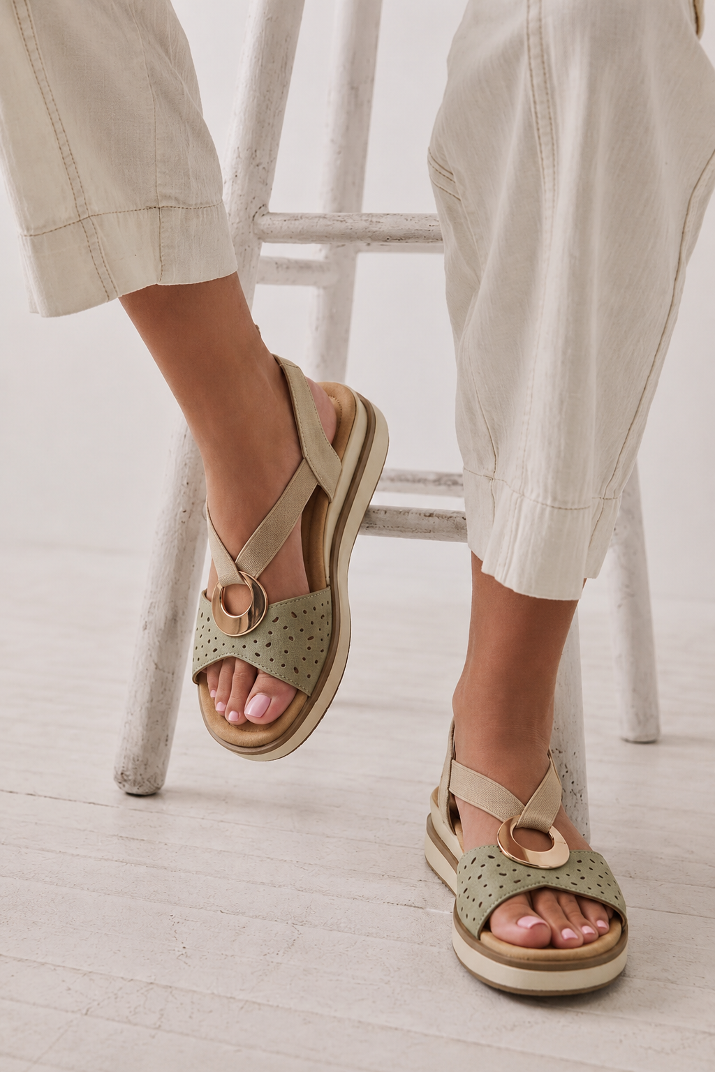 SANDALIA CONFORT MUJER ZENITA 40021, ARMONY, MUJER, VERDE
