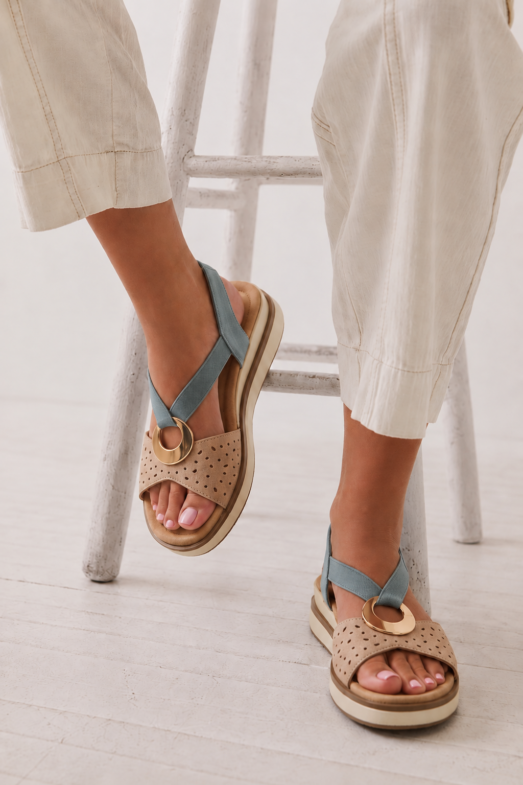 SANDALIA CONFORT MUJER ZENITA 40021, ARMONY, MUJER, AZUL