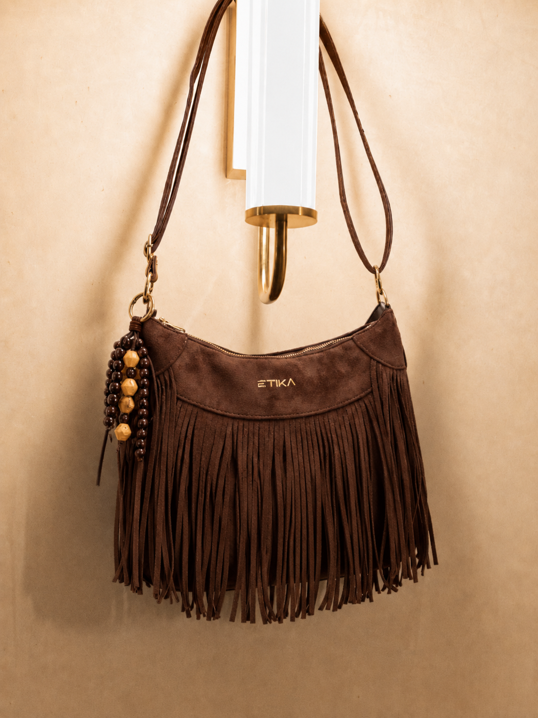 BANDOLERA FLECOS 8153, ETIKA MUJER, COFFEE