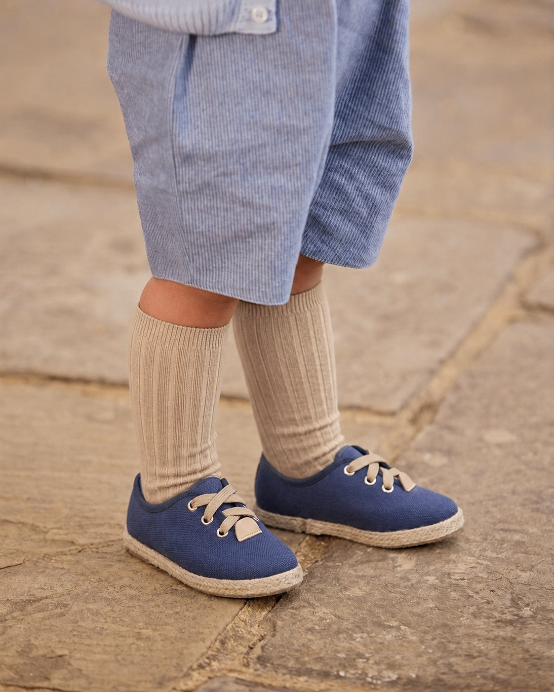 ZAPATO DE NIÑO ETIKA ADRAGA 17204 SUELA RAFIA AZUL