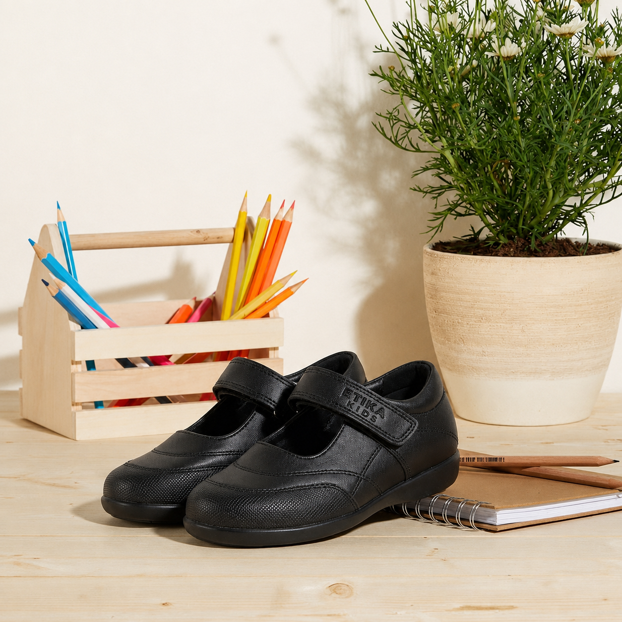 VELCRO SCUOLA ETIKA CEVA 68201 RAGAZZA, NERO