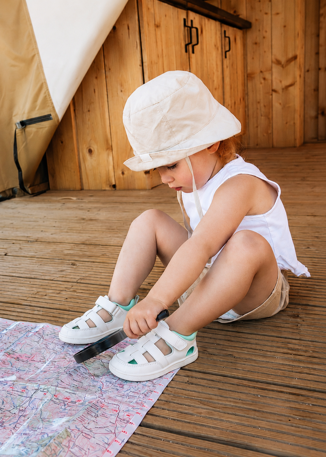 SANDALIA DEPORTIVA MARINA BLU 17223, ETIKA NIÑA, BLANCO