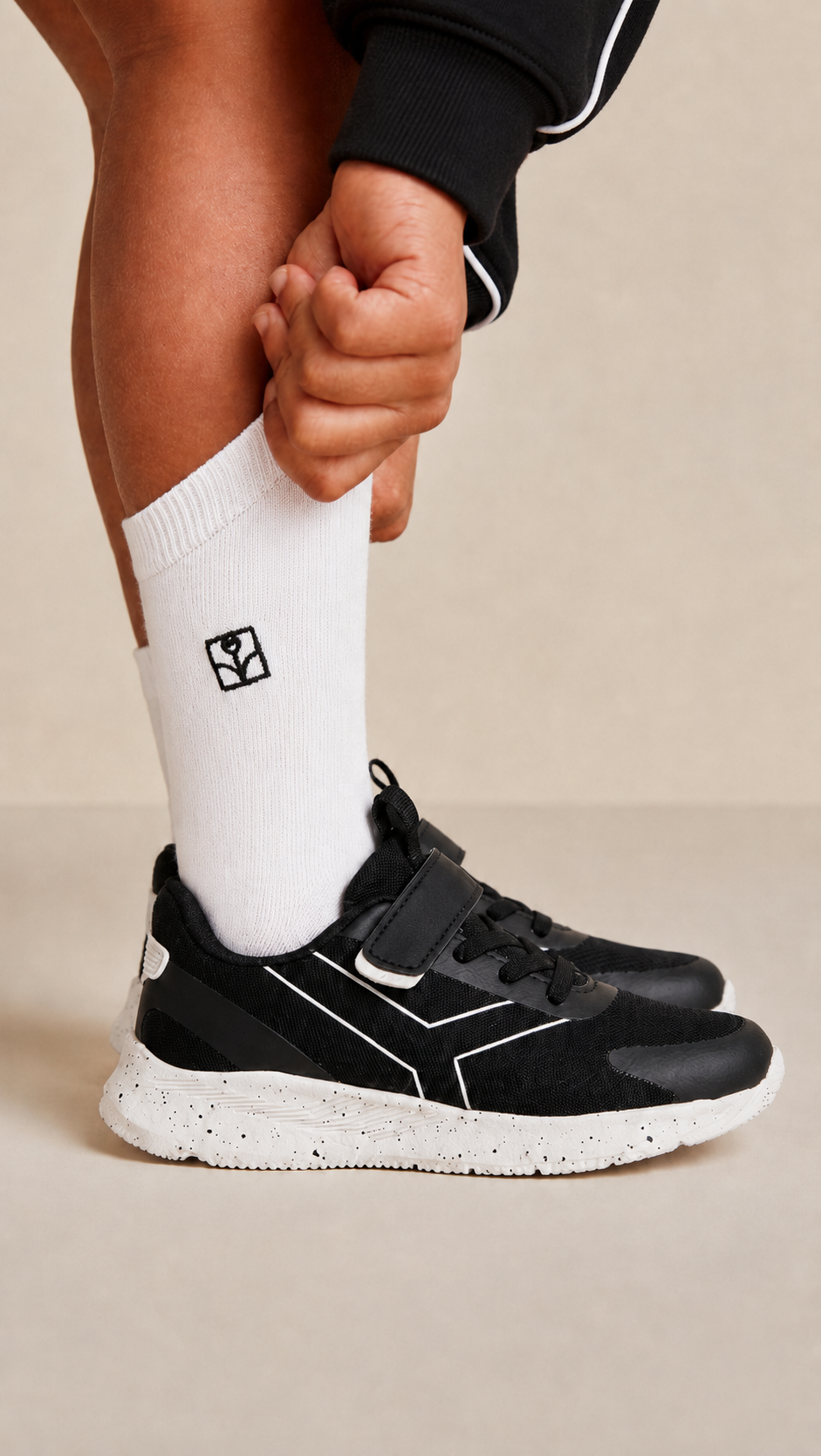 DEPORTIVO CASUAL KRUPP 52479, ETIKA NIÑO, NEGRO