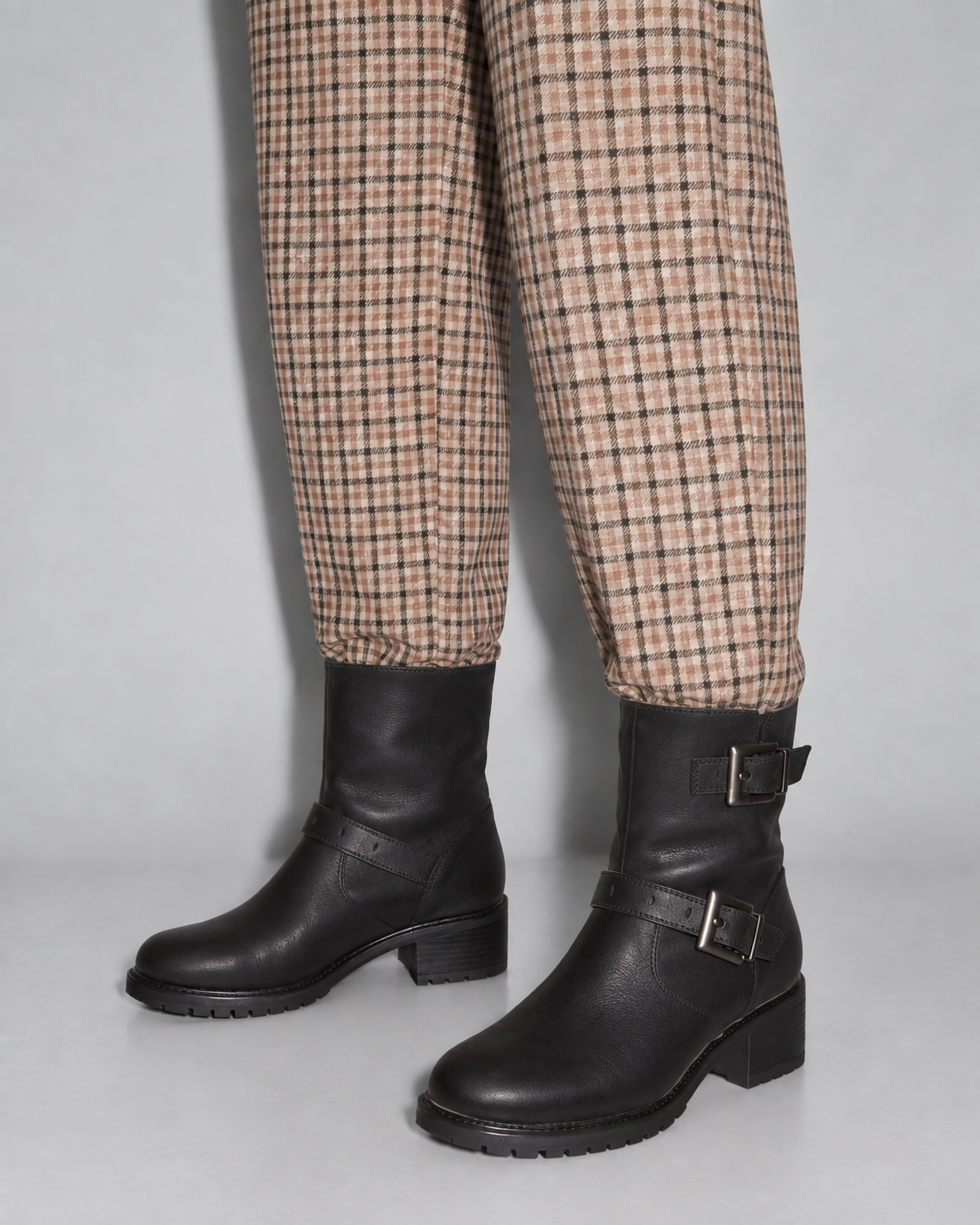 BOTIN DOBLE HEBILLA WATFORD 11050, ETIKA, MUJER, NEGRO
