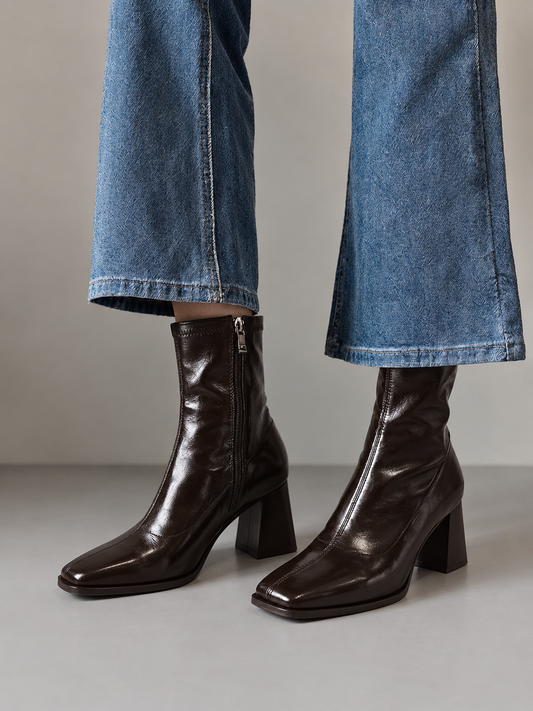 BOTIN LYCRA BRILLANTE MARLOW 32013, ETIKA, MUJER, CAFÉ