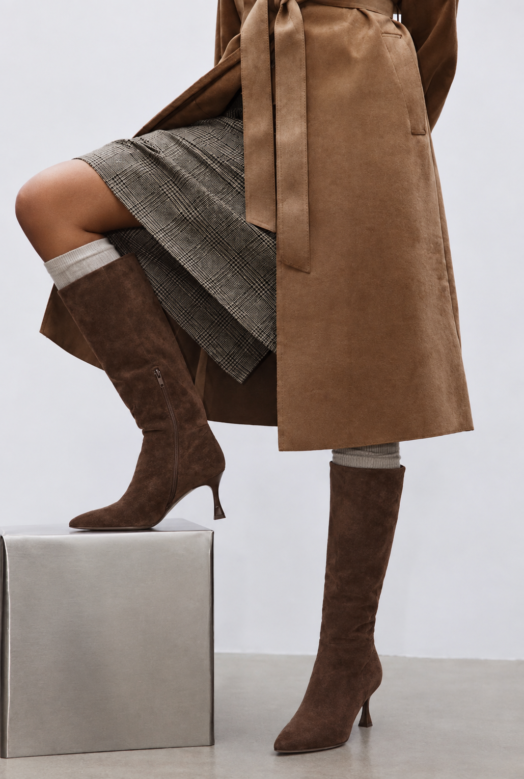 BOTA TACON FINO ANTE COSMICA 42417, ETIKA, MUJER, CAFÉ