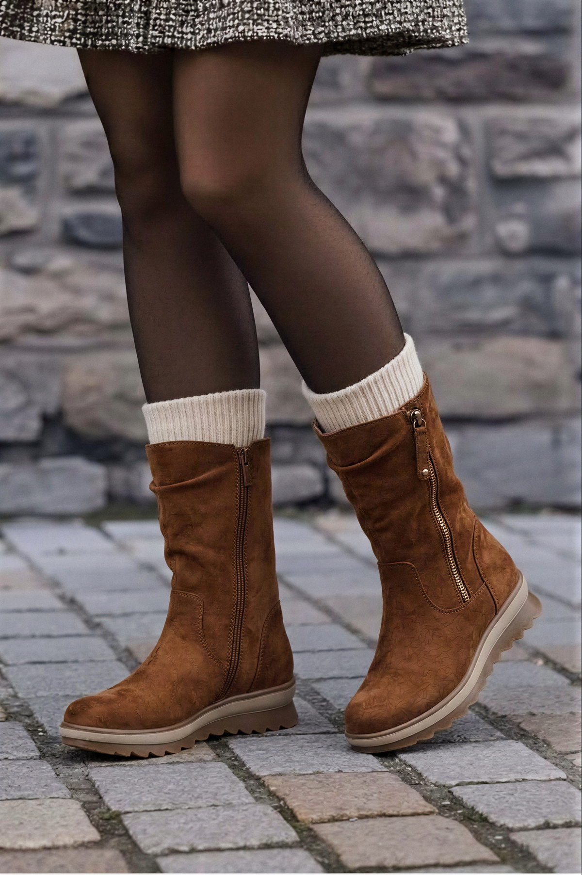 BOTIN ANTELINA CREMALLERA CAMELIA 11115, ETIKA, MUJER, CAMEL