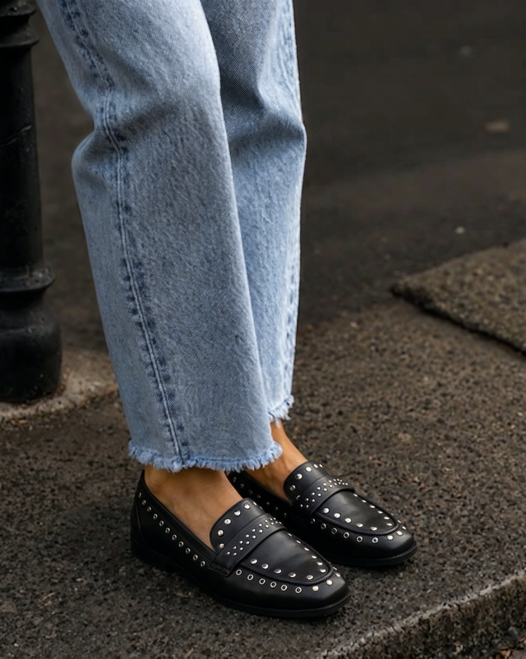 MOCASIN TACHAS 40329 ETIKA, MUJER NEGRO