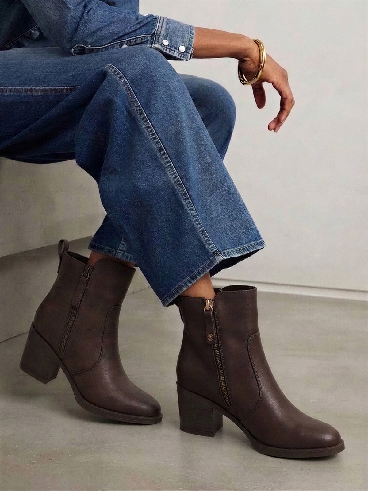 BOTIN ETIKA CREMALLERA NATUREL 01 30043, ETIKA, MUJER, CAFÉ