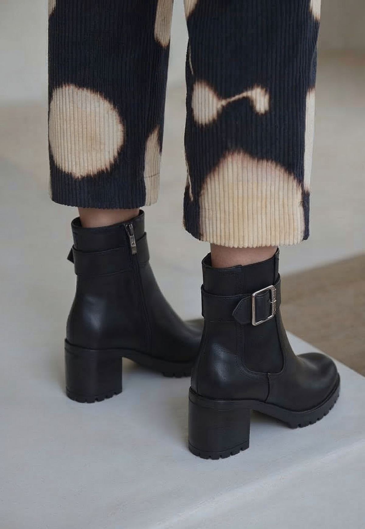 BOTIN ELASTICO HEBILLA NOIR 30052, ETIKA, MUJER, NEGRO