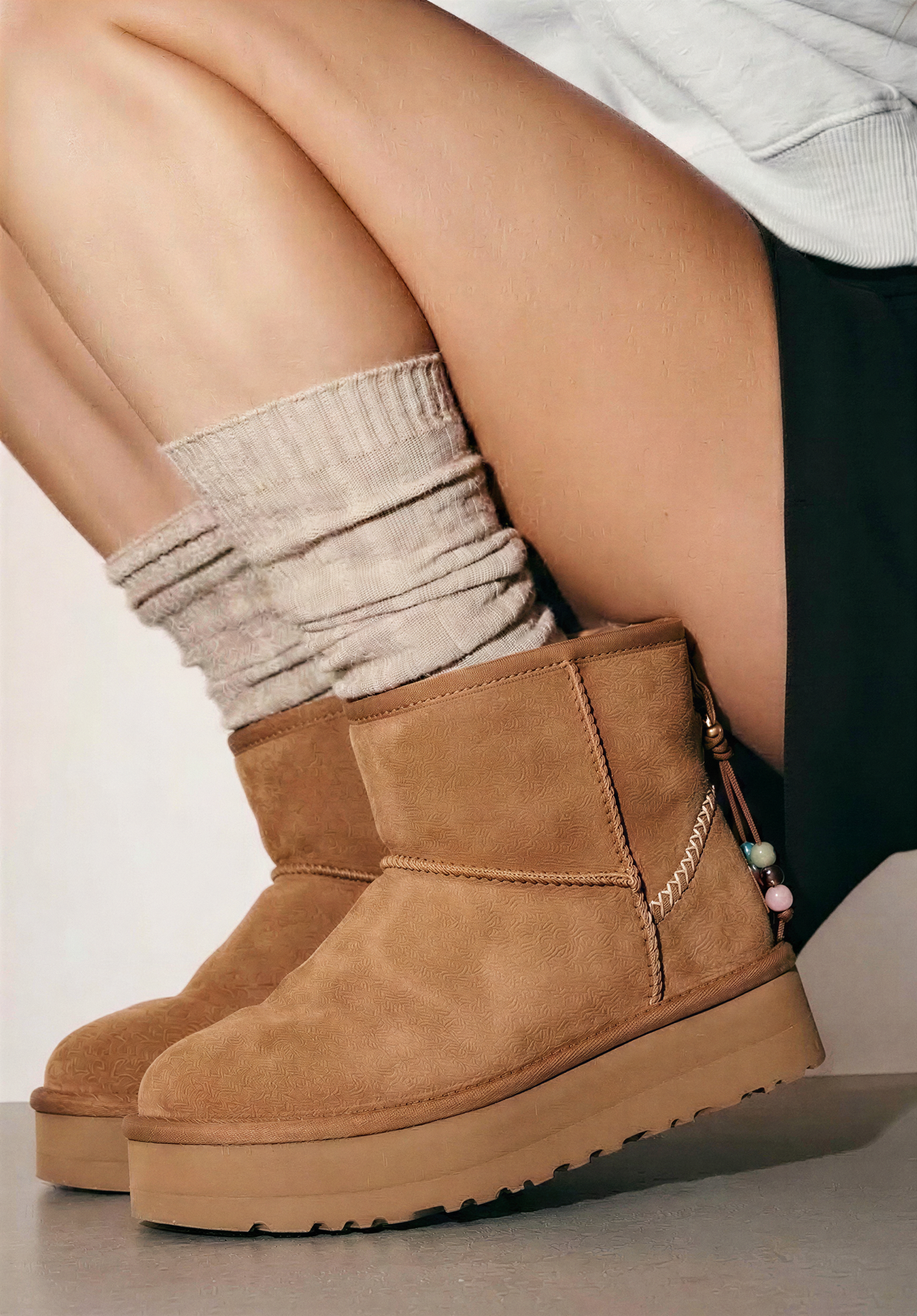 BOTIN COLGANTE BOLAS GIULIA 02 10914, ETIKA, MUJER, CAMEL