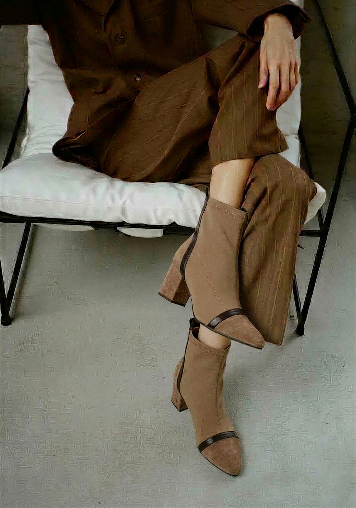 BOTIN ELASTICO TIRAS HANNA 01 32023, ETIKA, MUJER, TAUPE