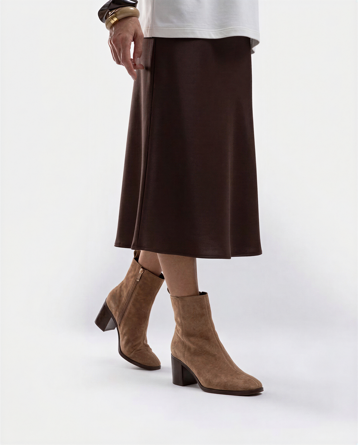 BOTIN ANTE PESPUNTE NORA 30054, ETIKA, MUJER, TAUPE