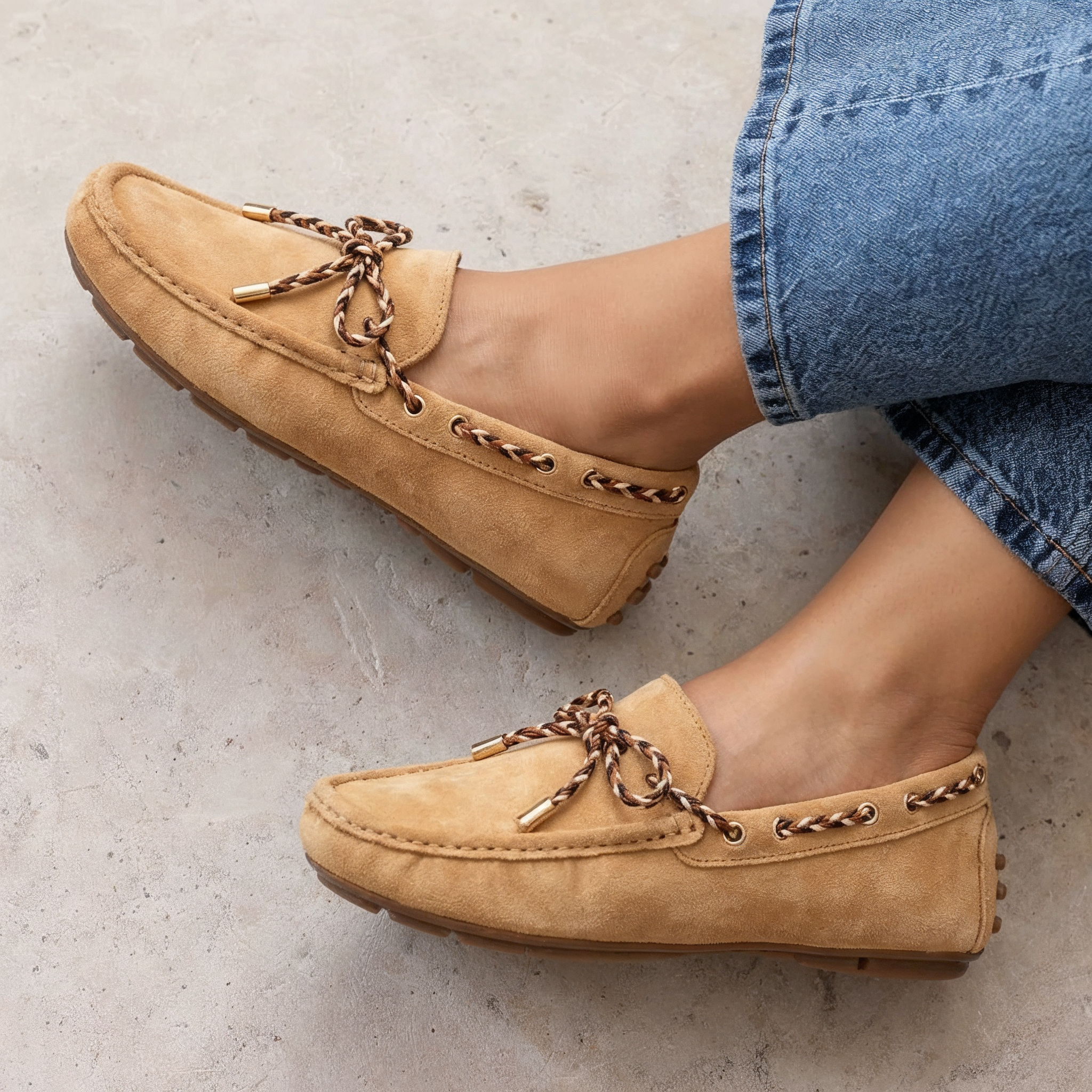 MOCASIN LAZO 68009 MARSHA ETIKA, MUJER CAMEL