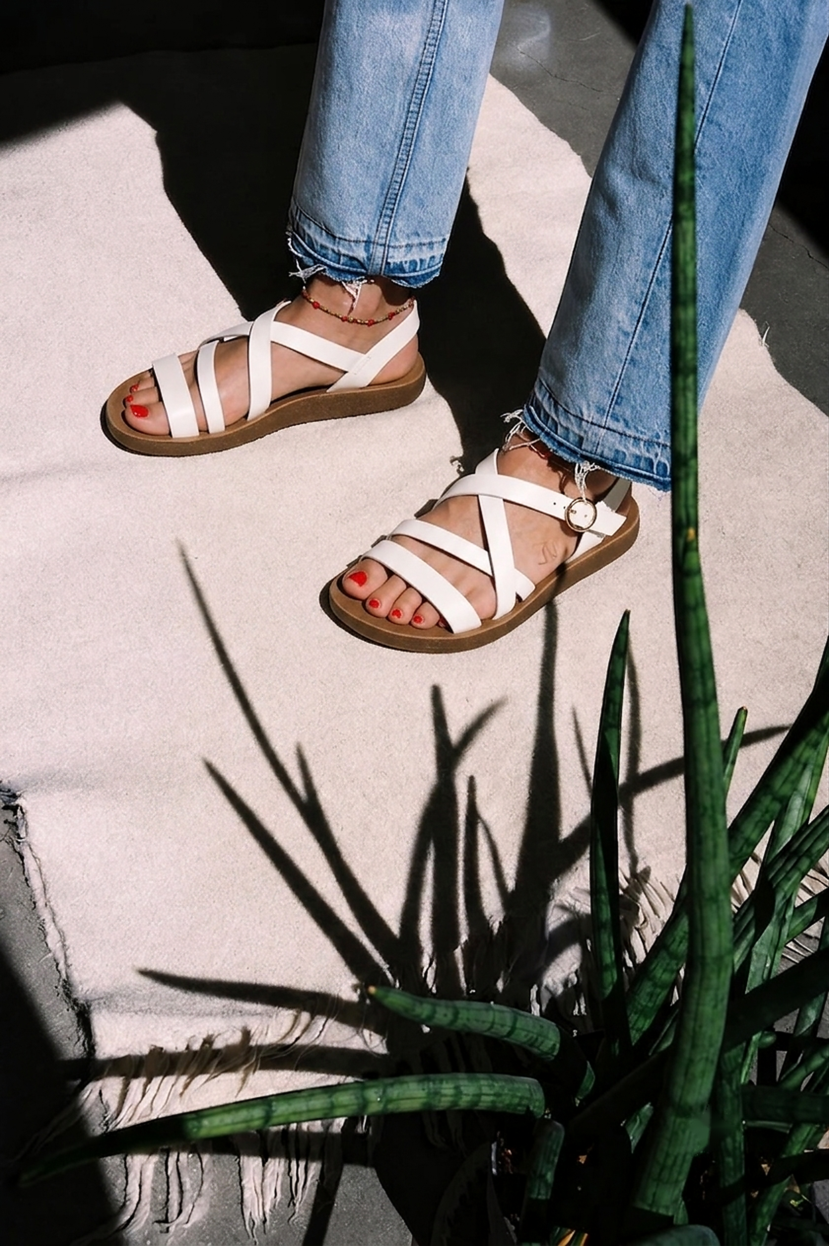 SANDALIAS TIRAS DERAWAN 10129, ETIKA, MUJER, BLANCO