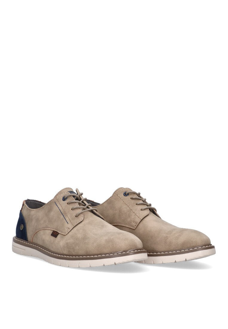 ZAPATO COSTURA BICOLOR ETIKA TAUPE PLANO HOMBRE EL RINCON