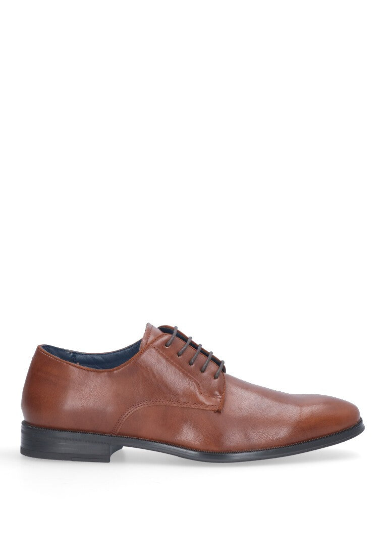 ZAPATO LISO ETIKA MARRoN PLANO ESTILO HOMBRE BERGAMO