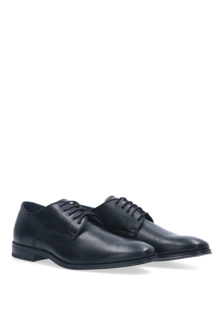 ZAPATO LISO ETIKA NEGRO PLANO ESTILO HOMBRE BERGAMO