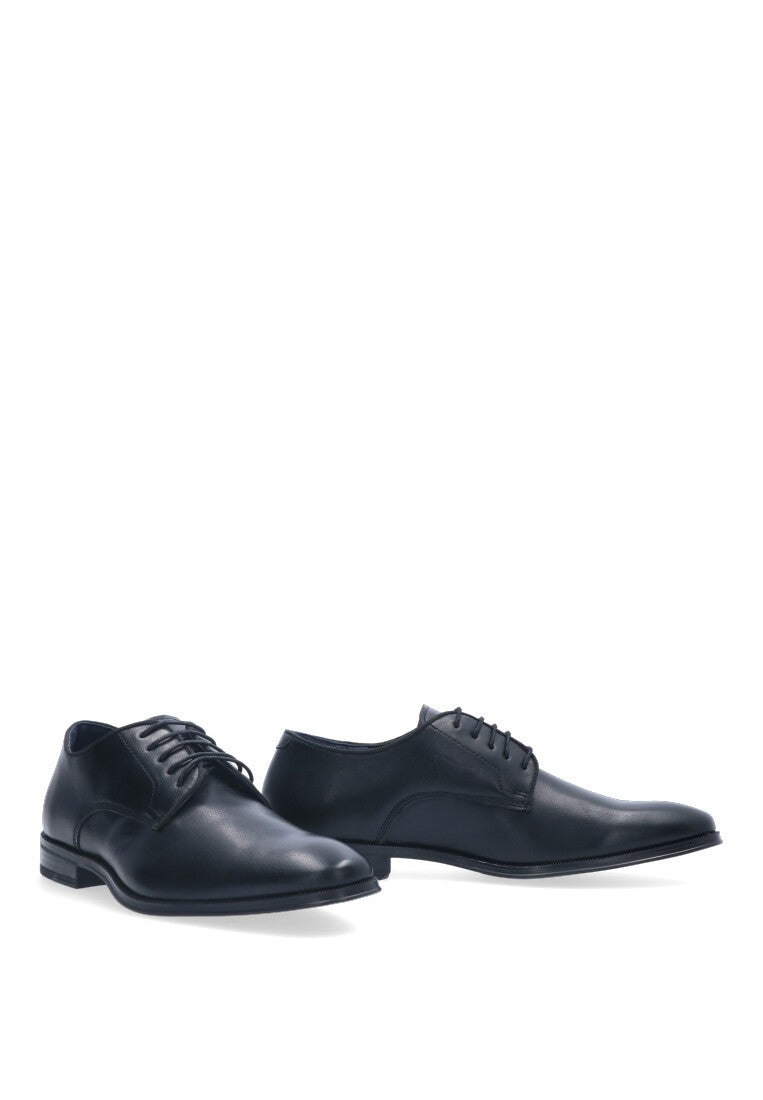 ZAPATO LISO ETIKA NEGRO PLANO ESTILO HOMBRE BERGAMO