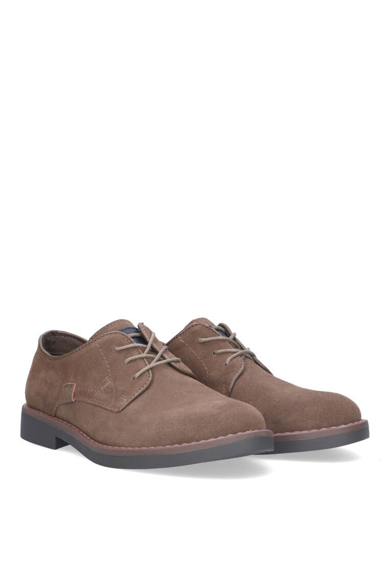 ZAPATO SERRAJE CON DETALLE ETIKA TAUPE PLANO HOMBRE METZ